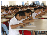 An abacus competition in Tonga