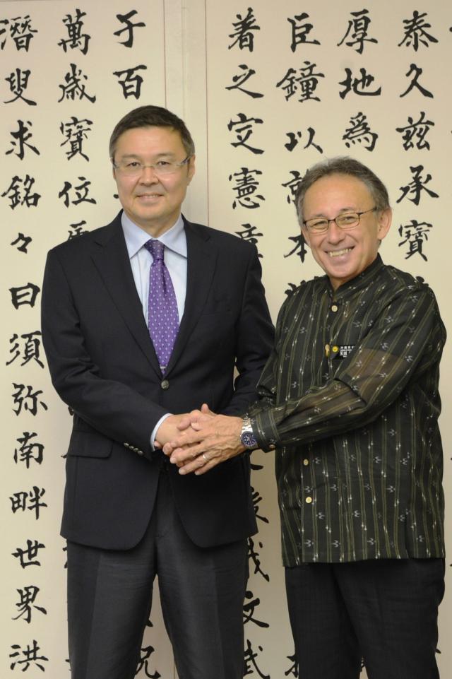 写真:表敬訪問の様子