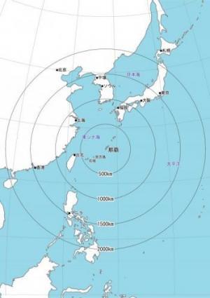 地図:那覇市と周辺の国