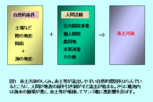 イラスト：赤土汚染の要因