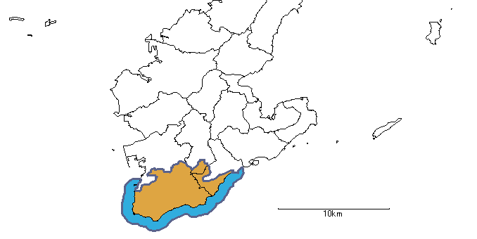 イラスト：沖縄戦跡国定公園の位置を示した地図