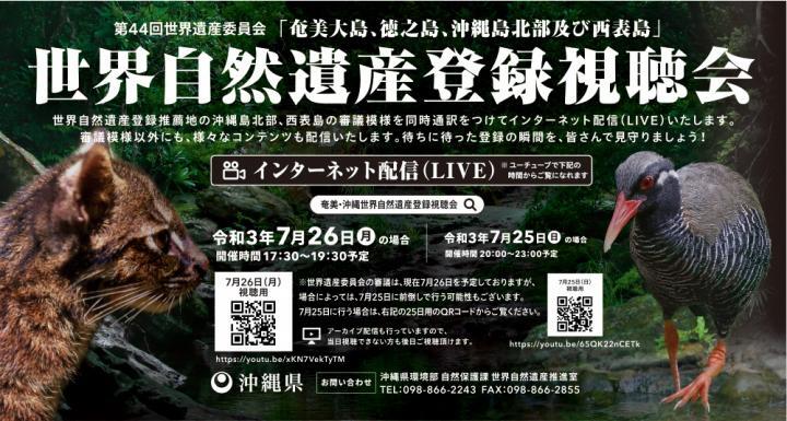 チラシ：世界自然遺産登録視聴会