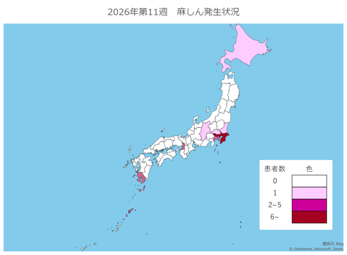 麻しん発生状況（2026年第11週）