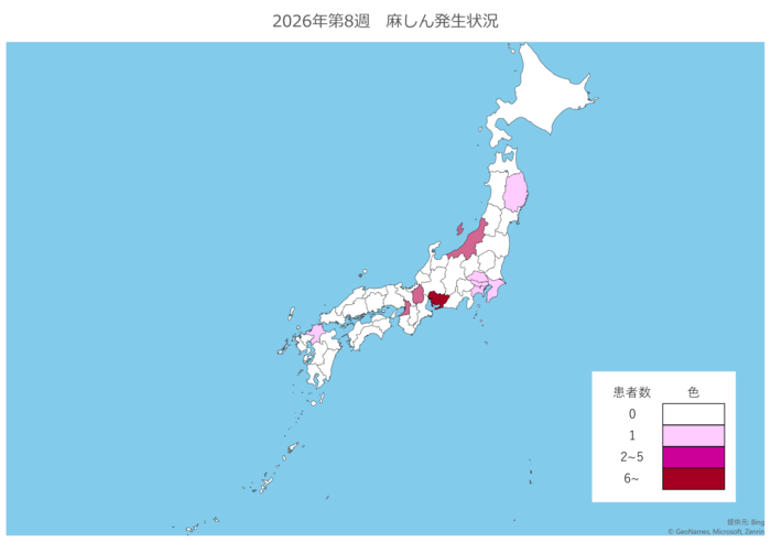 麻しん発生状況（2026年第8週）