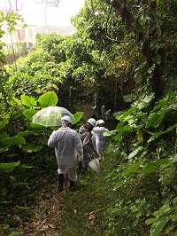 写真：第5坑道視察の様子1