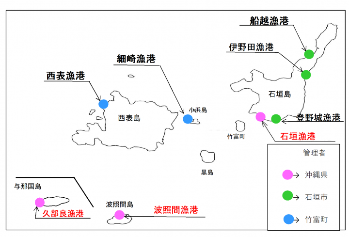 イラスト：指定漁港位置図