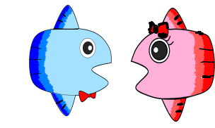 イラスト：マンホーくん（左）とルーちゃん（右）