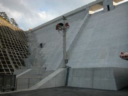 写真：我喜屋ダムの警報設備