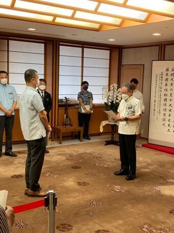写真:辞令交付式の様子1