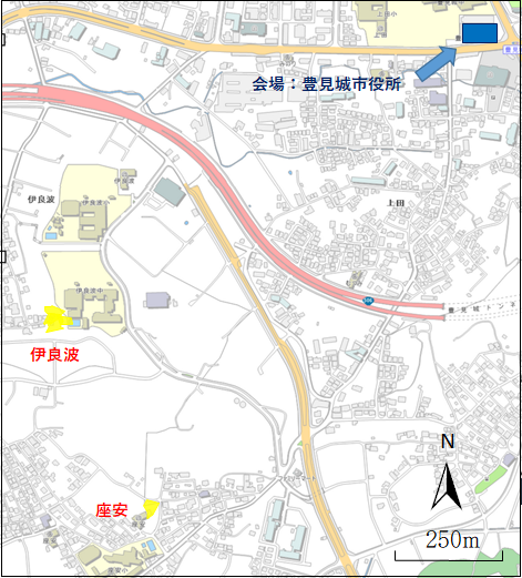 地図：伊良波と座安の位置図