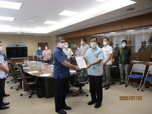 写真:田中局長への要請