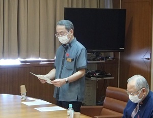 写真:代読の様子