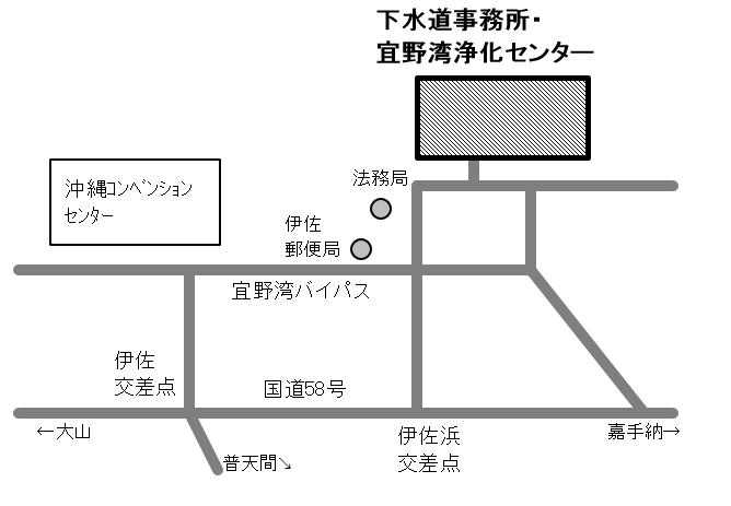 地図：下水道事務所　周辺図