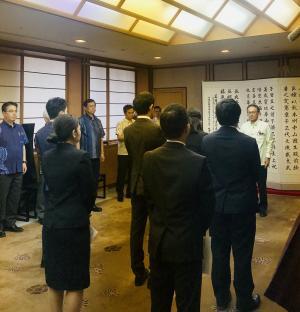 写真:訓示の様子