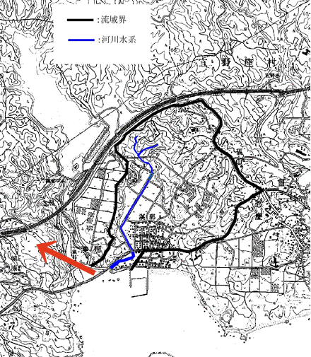地図：漢那中港河口域2