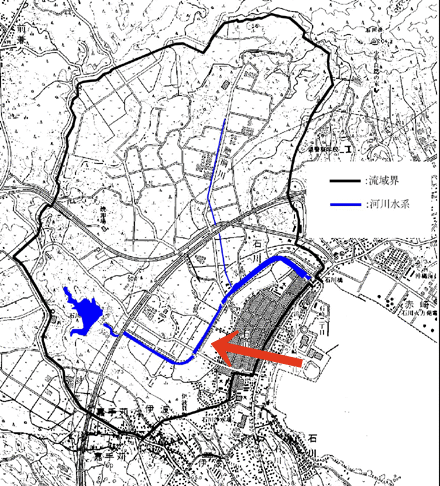 地図：石川川河口域2