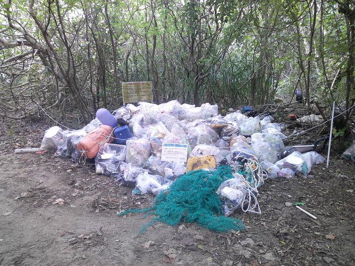 写真：集積されたごみ