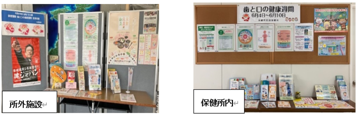 令和6年度歯と口の健康週間パネル展所外及び所内