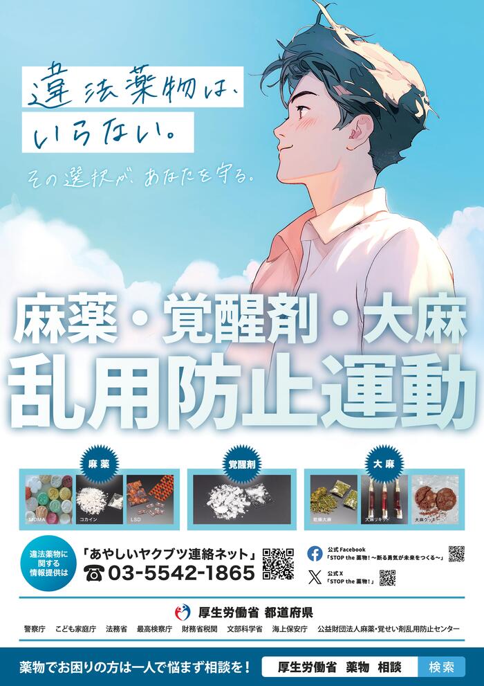 麻薬・覚醒剤・大麻乱用防止運動ポスター