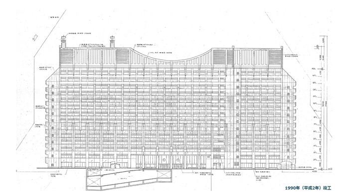本庁舎(行政棟)建設時の平面図