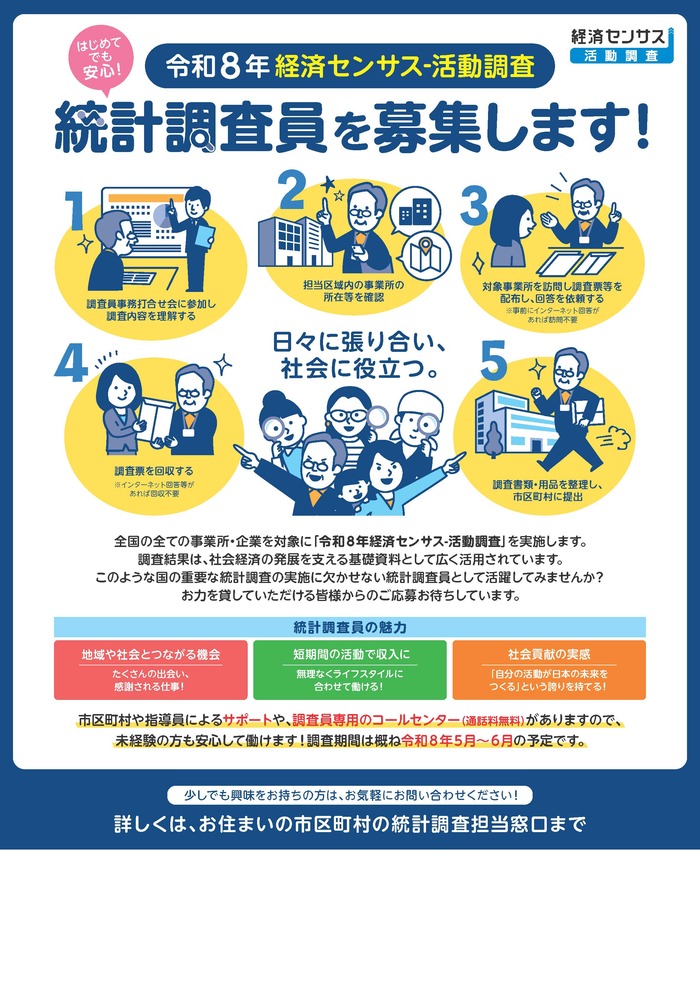 チラシ_統計調査員を募集します