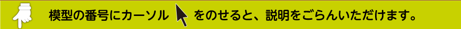 模型の番号にカーソルをのせると、説明をごらんいただけます。
